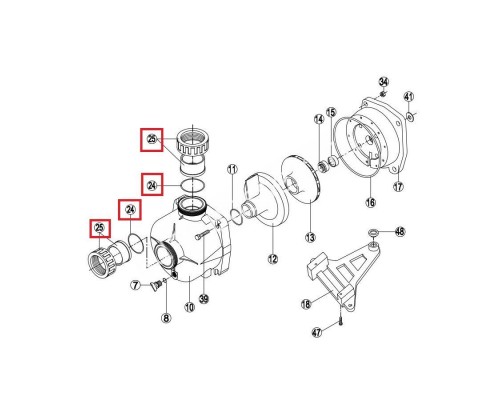 Накидная гайка насоса Kripsol KNG EK50.B (500100255000) Накидная гайка насоса Kripsol KNG EK50.B (500100255000)