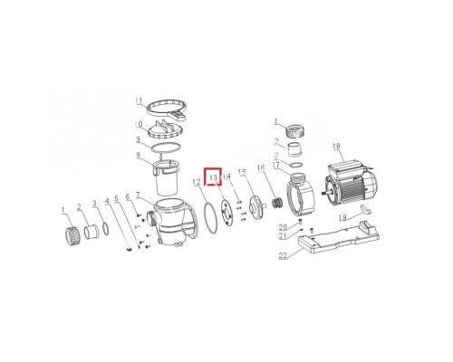 Пластиковое кольцо дифузор насоса Aquaviva VWS/STP 150-300 Пластиковое кольцо дифузор насоса Aquaviva VWS/STP 150-300