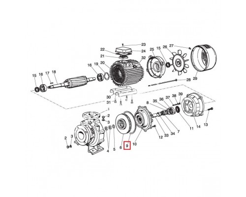 Прокладка насосов Saer IR4P Cast Iron (54760167) для бассейна Прокладка насосов Saer IR4P Cast Iron (54760167) для бассейна