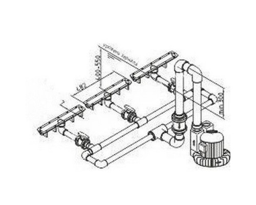 Аэромассажное сиденье Fitstar 8791020, 500мм, компл: Стальные накладки 2шт, компрессор 0.9 Квт