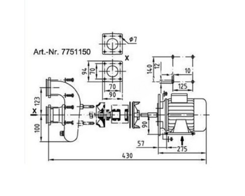 Насос Fitstar 7751150 для бассейна (220/380В, 46м3/ч, 2.2Квт)