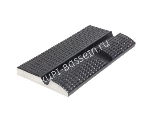 Поручень бортовой с водостоком SertekPool 12.5х25 антрацит 