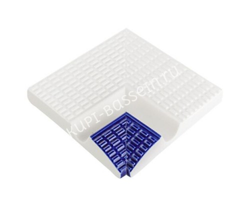 Угол бортового поручня SertekPool 12х12 кобальт 