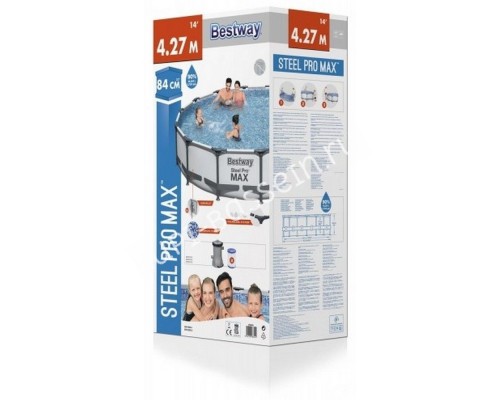 Каркасный бассейн Bestway Steel Pro 56595 (427х84, карт. фильтр) Каркасный бассейн Bestway Steel Pro 56595 (427х84, карт. фильтр)