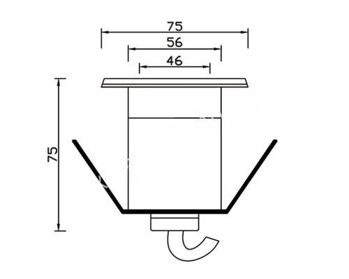 Прожектор в террасу AquaViva LED 3led 3W 12V AC/DC Белый теплый для бассейна