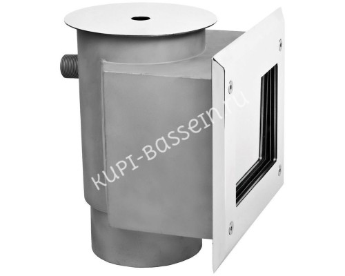 Скиммер с круглой крышкой 25м2, AISI 304 для бассейна