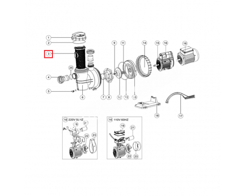 Корзинка префильтра насоса Emaux SC (01111076)