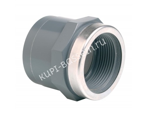 Муфта ПВХ Effast RGRMAR040E переходная, c металлическим кольцом d40x1-1/4" Муфта ПВХ Effast RGRMAR040E переходная, c металлическим кольцом d40x1-1/4"