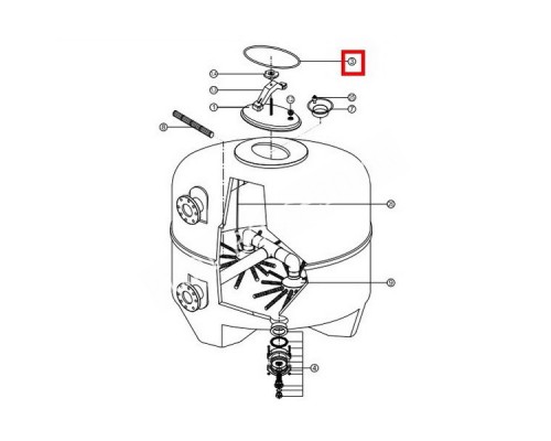 Прокладка-кольцо для крышки бочки фильтра BL BRASIL для бассейна