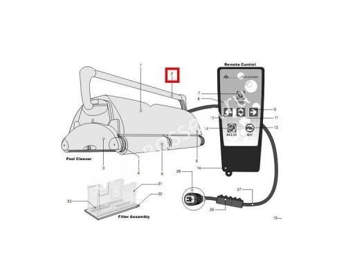 Ручка пылесоса Aquabot Magnum A10611-SP Ручка пылесоса Aquabot Magnum A10611-SP