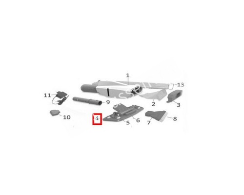 Поворотная насадка с щетками Kokido для пылесоса TELSA EV50CBX