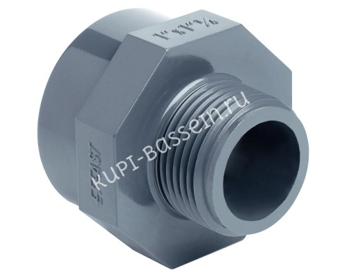 Муфта ПВХ Effast RERMGE090L редукционная, с внешней и внутренней резьбой d3"х4" Муфта ПВХ Effast RERMGE090L редукционная, с внешней и внутренней резьбой d3"х4"