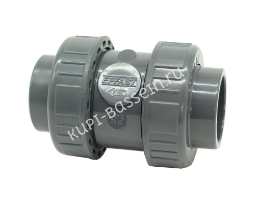 Обратный клапан ПВХ Effast CDRCBD0250 шаровый, с уплотнением EPDM, d25