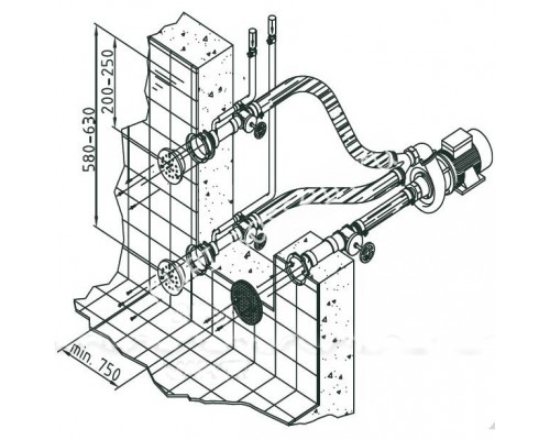 Проходы стеновые Fitstar 8600050, для Combi Whirl, 240 мм