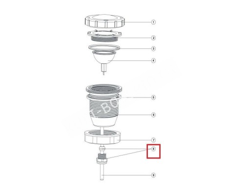 Зажимная муфта кабеля Aquaviva для прожектора UL/LED- P50 Зажимная муфта кабеля Aquaviva для прожектора UL/LED- P50