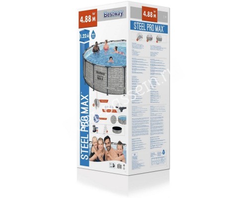 Каркасный бассейн Bestway 5619E (488х122 см), с картриджным фильтром, лестницей и защитным тентом Каркасный бассейн Bestway 5619E (488х122 см), с картриджным фильтром, лестницей и защитным тентом