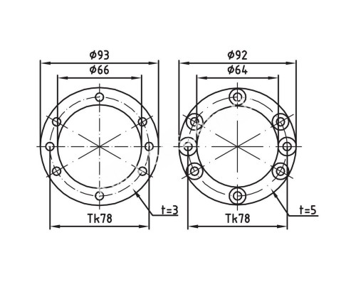 Фланец для пневмокнопки Fitstar 8712550, под лайнер