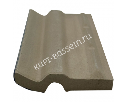 Плитка керамическая бордюрная Aquaviva с поручнем, 240х115х30 мм