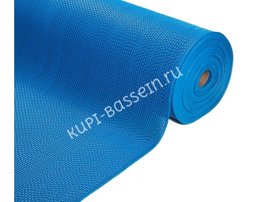 Противоскользящий ПВХ настил AquaViva синий, толщиной 5 мм (2,6 кг\м2, 0,9х15 м)
