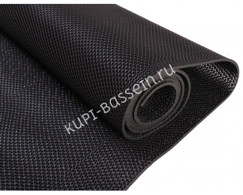 Противоскользящий ПВХ настил AquaViva черный, толщиной 5 мм (2,6 кг\м2, 0,9х15 м)