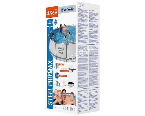 Каркасный бассейн Bestway Steel Pro 5618W (396х122, фильтр, лестница) Каркасный бассейн Bestway Steel Pro 5618W (396х122, фильтр, лестница)