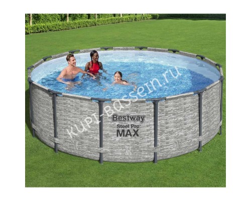 Каркасный бассейн Bestway Steel Pro 5619D (427х122, фильтр, лестница) Каркасный бассейн Bestway Steel Pro 5619D (427х122, фильтр, лестница)