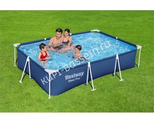Каркасный бассейн Bestway Steel Pro 56404 (300х201х66см) без Ф/У Каркасный бассейн Bestway Steel Pro 56404 (300х201х66см) без Ф/У