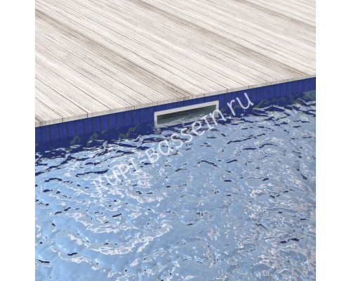 Скиммер EM0180-SV MIRROR лайнер, квадратная крышка 1.5" для бассейна