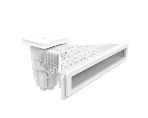 Скиммер EM0180-SV MIRROR лайнер, квадратная крышка 1.5" для бассейна