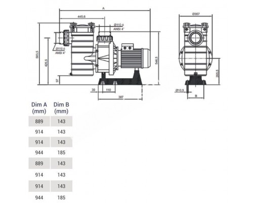 Насос Hayward HCP40753E KAN760 T2 IE3 для бассейна (380В, 104.5 м3/ч, 7.5HP) Насос Hayward HCP40753E KAN760 T2 IE3 для бассейна (380В, 104.5 м3/ч, 7.5HP)