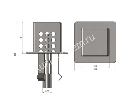 Шумогаситель на трубу Д63 мм, AISI 304