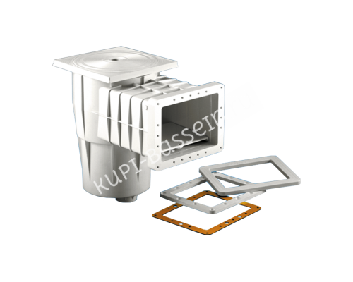 Скиммер Kripsol SKSLI лайнер Standard квадратная крышка 63mm/1.5", латунные вставки для бассейна