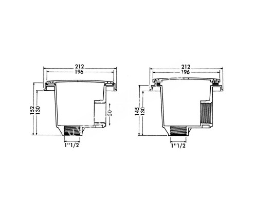 Слив донный Hayward 3254PAK2 бетон 50 mm (компл. 2 шт) для бассейна Слив донный Hayward 3254PAK2 бетон 50 mm (компл. 2 шт) для бассейна
