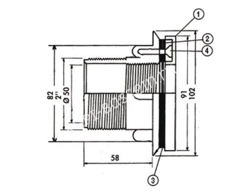 Форсунка пылесосная Hayward 3331LG, лайнер, 2”/50 mm