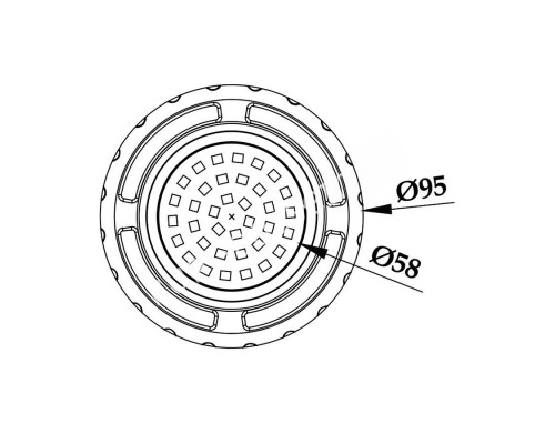 Прожектор светодиодный AquaViva HJ-FG-PC95-2S, 5W RGB для бассейна