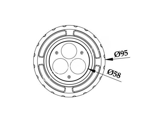 Прожектор светодиодный AquaViva HJ-FG-PC95H-2, 6W RGB для бассейна