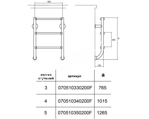Лестница (нижняя часть) Hayward IDP4 из двух частей 4cт AISI-316