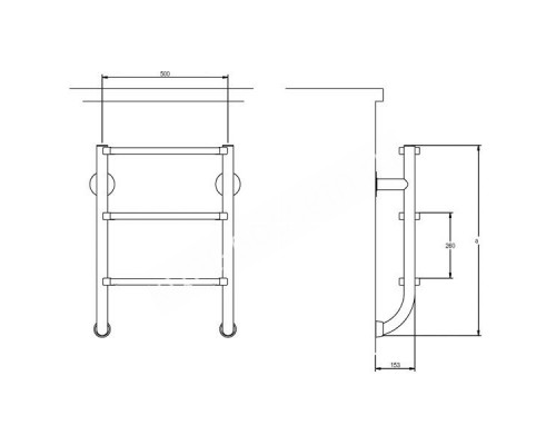 Лестница (нижняя часть) Hayward IDP4 из двух частей 4cт AISI-316