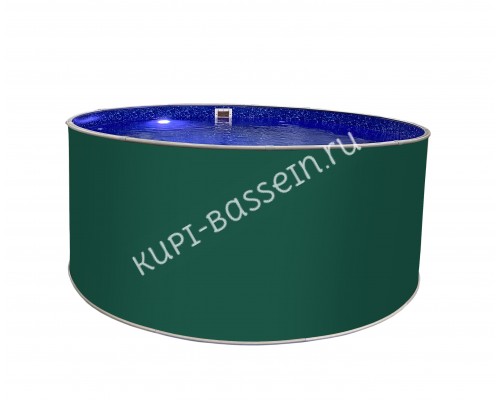 Бассейн круглый Лагуна 4,50 х 1,25 м, мятно-зелёный RAL6029, каркас Бассейн круглый Лагуна 4,50 х 1,25 м, мятно-зелёный RAL6029, каркас