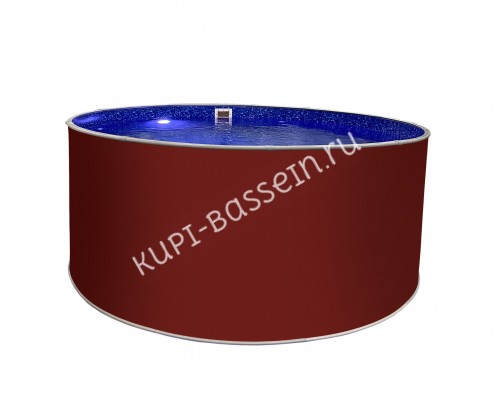 Бассейн круглый Лагуна 4,50 х 1,25 рубиново-красный RAL3003 с каркасом Бассейн круглый Лагуна 4,50 х 1,25 рубиново-красный RAL3003 с каркасом