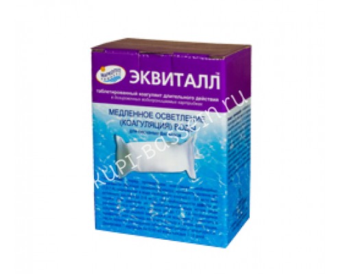ЭКВИТАЛЛ медленный коагулянт (таблетки в картридже) коробка 1 кг /(1уп=12шт) ЭКВИТАЛЛ медленный коагулянт (таблетки в картридже) коробка 1 кг /(1уп=12шт)