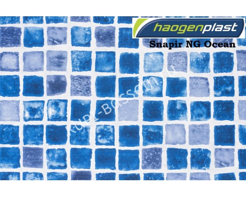 Пленка ПВХ 1,65х10,00м для бассейна Haogenplast, синяя мозаика, ребристая
