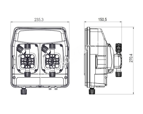 Авт.станция дозир и контр. eTWIN PH/RX PER 5.0L-5.0 230V PVDF FULL для бассейна Авт.станция дозир и контр. eTWIN PH/RX PER 5.0L-5.0 230V PVDF FULL для бассейна