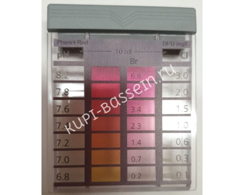 Тестер Cl/pH, Minitester Lovibond (комп.DPD1-20шт.+Phenol Red-20шт.) трехкамерный Тестер Cl/pH, Minitester Lovibond (комп.DPD1-20шт.+Phenol Red-20шт.) трехкамерный