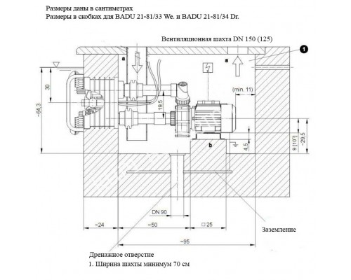 Противоток 75 м³/ч BADU JET Primavera для бассейна, 3,80 кВт, LED белый