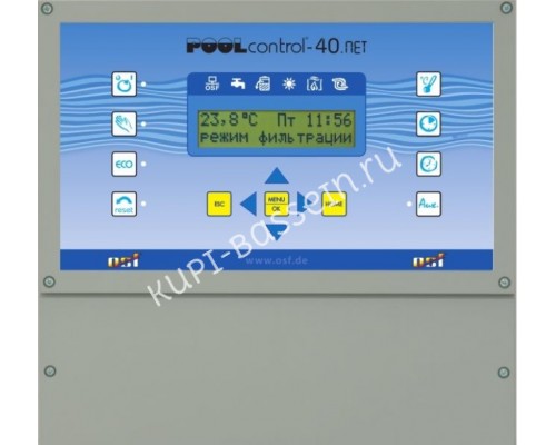 Панель управления фильтрацией и нагревом OSF Pool-control-PC-40.net для бассейна
