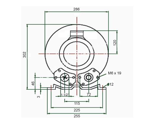 Компрессор HPE 0,85 кВт, 145 м³/ч, 1?, 220V для бассейна