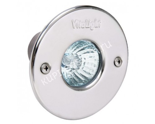 Светильник галоген Vitalight 50Вт, 12В для бассейна, накладка AISI-316L Светильник галоген Vitalight 50Вт, 12В для бассейна, накладка AISI-316L