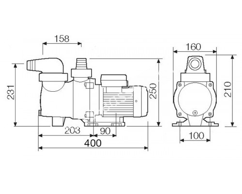 Насос FCP-1100S с префильтром для бассейна 26,1м³/час, 220В Насос FCP-1100S с префильтром для бассейна 26,1м³/час, 220В
