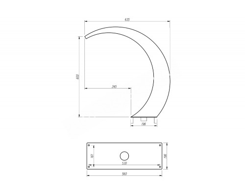 Водопад (полированный) Рондо 500-2 1/2"Н MV 5 для бассейна